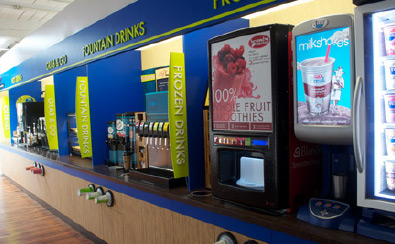 beverage counter, beverage display, design, city convenience